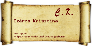 Czérna Krisztina névjegykártya