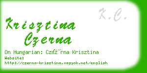 krisztina czerna business card